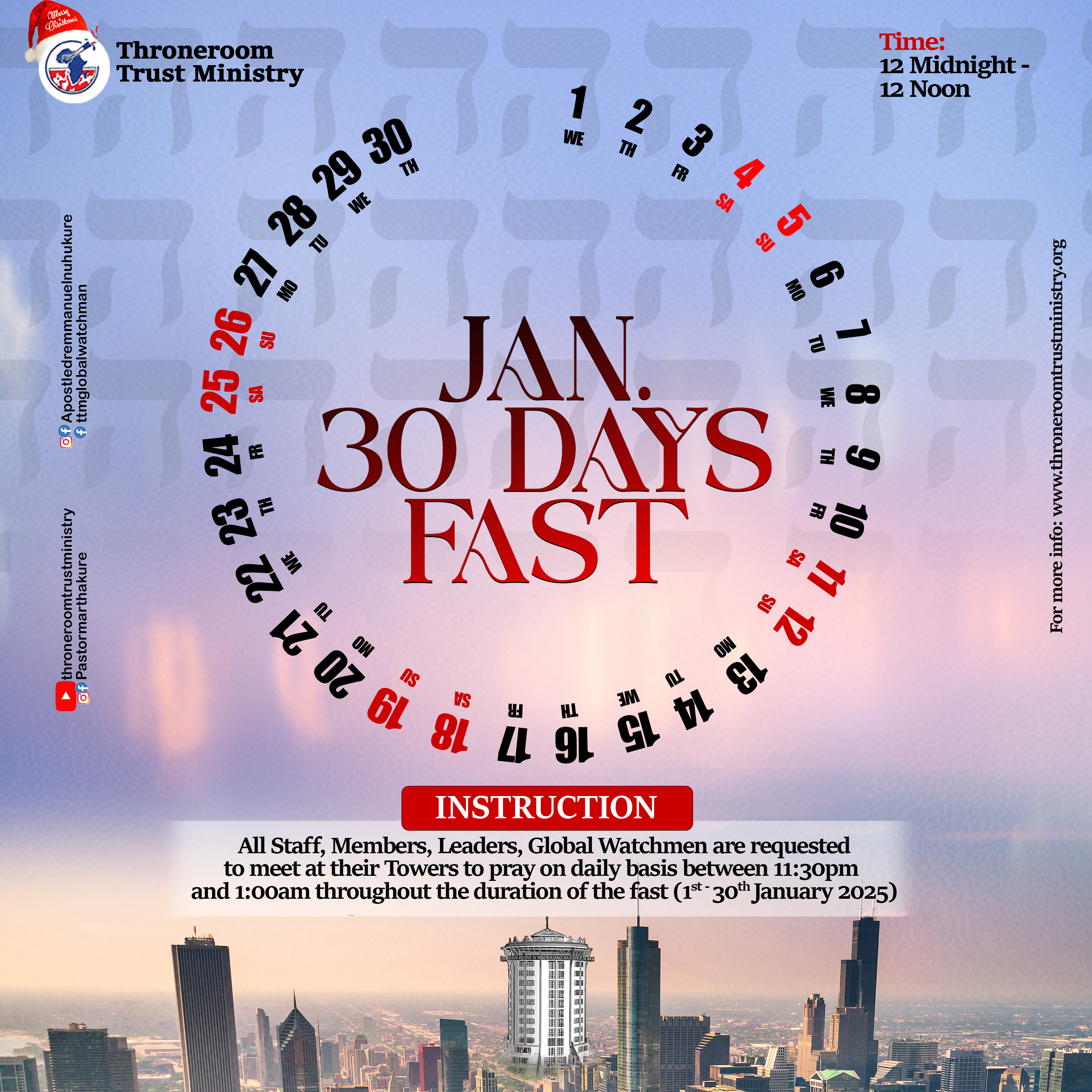 30 DAYS PRAYER AND FASTING GUIDE FOR 2025